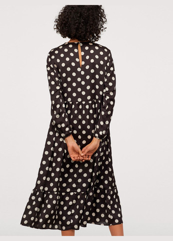 Черное повседневный платье H&M в горошек
