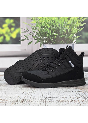 Черевики дутики чоловічі чорні зимові на шнурках Progress (373195425)