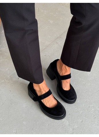 No Brand Стильные женские туфли черный з натуральная замша, — всесезон (354312086)