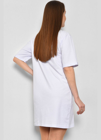 Жіноча туніка з тканини лакоста білого кольору. Let's Shop (290839515)