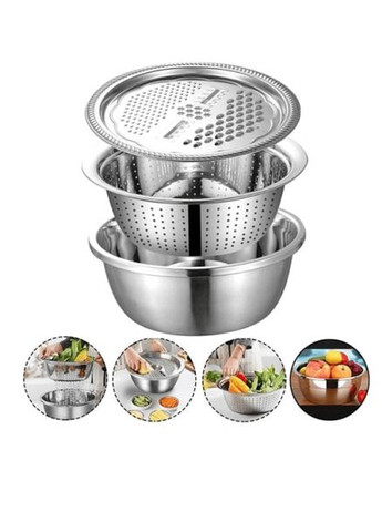 Миски з терткою SS 6пр/наб d24/26/28/30/32см Home (315773700)