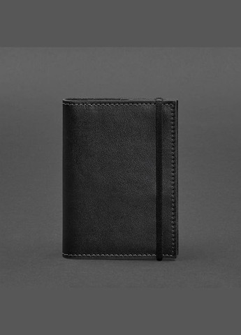 Кожаная обложка для паспорта 1.0 черная краст (A-027214) BlankNote (329186671)