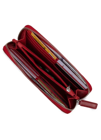 Стильный кожаный женский кошелек на молнии 11563 Grande Pelle (393220202)