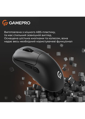 Миша GM990B 2.4G Black GAMEPRO (313931228)