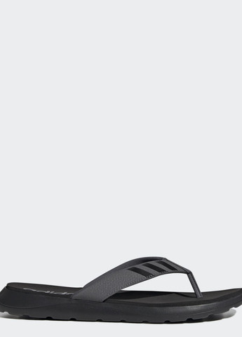 Черные спортивные шлепанцы comfort adidas