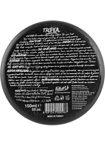 Помада для укладання волосся Barber Aqua Wax Tropical 150ml (810665-85577) Marmara (368622270)