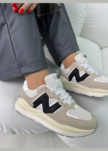 Жіночі кросівки в стилі New Balance сіро бежеві замшеві No Brand світло-бежеві (295923535)