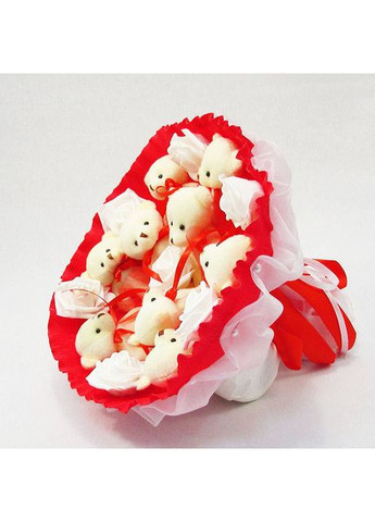 Букет из мягких игрушек 9 мишек для девочек подарок на праздник с плюшевыми медвежатами Igratoria (368758044)