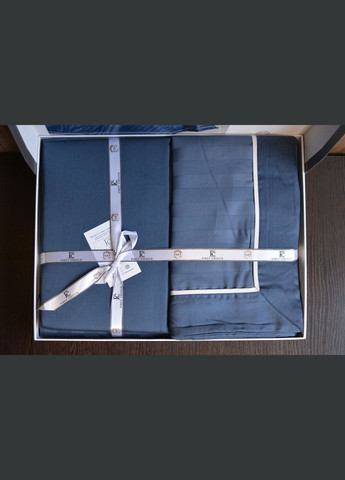 Комплект постельного белья Deluxe Satin DARK 160х220 см семейный Novel Line Denim First Choice (318387170)