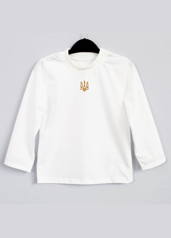 Дитячий патріотичний лонгслів з тризубом кулір дівчинці Ladan (301026345)