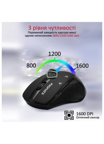 Мишка (cursor.black) Promate Cursor Wireless Black (366700138)