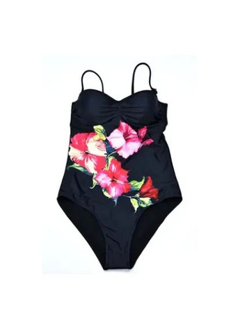 Красный летний сплошной купальник с рисунком цветка с жестким пушапом и косточками. сплошной купальник на бретелях China