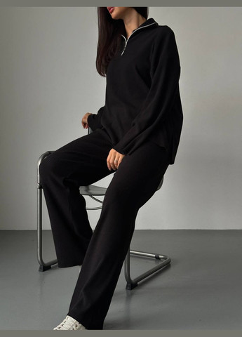 Теплый женский костюм в рубчик. No Brand (307059539)