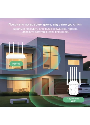 Ретранслятор-маршрутизатор XON ReLink X1200R9 1200Мбит/с 5/2.4 ГГц Белый (BNRWSW021612W 4234) XON E-Tech (375319238)