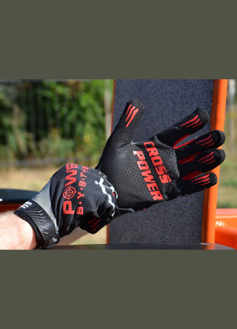 Перчатки для кроссфита с длинным пальцем PS-2860 Cross Power Black/Red (A-012267) Power System (308859811)