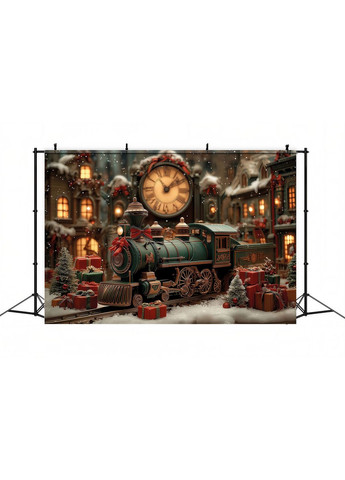 Фотозона Іграшковий потяг, годинник і подарунки – №46571 Vinylpex (369929913)