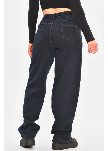 Джинси жіночі утеплені темно-синього кольору Let's Shop - (368726606)