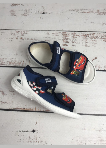 Синие тапочки сандалии детские текстильные для мальчика синий (239) Waldi