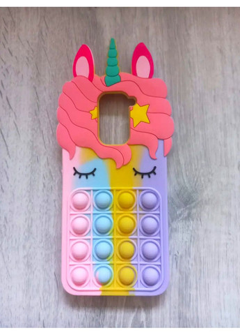 Чохол Pop it для Redmi Note 9 Єдиноріг Попіт антистрес силіконовий дитячий райдужний Xiaomi (360896988)