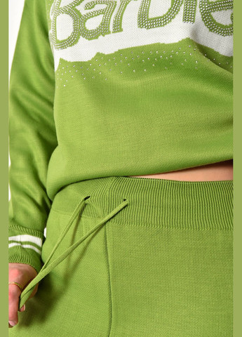 Костюм жіночий розкльошений зеленого кольору Let's Shop (280777161)