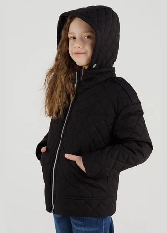 Чорна демісезонна куртка для дівчинки 2401 134 см (2000990260208d) shop (2000990260208) No Brand