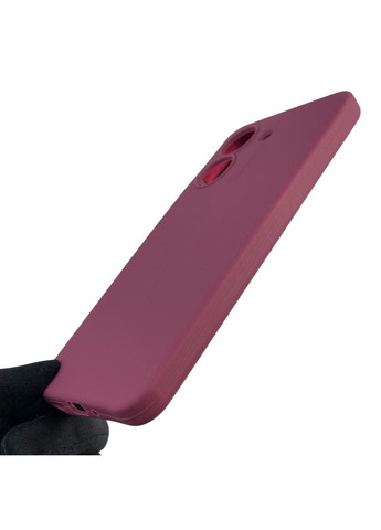 Чохол для Redmi 13C силіконовий з мікрофіброю нековзний на сяомі редмі 13с бордовий Xiaomi (366387632)