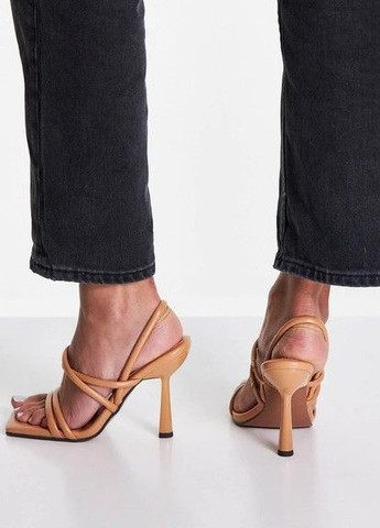 Босоніжки Asos neither strappy heeled sandals in camel (290688095)