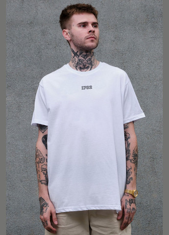 Біла чоловіча оверсайз футболка з принтом calomity white Without