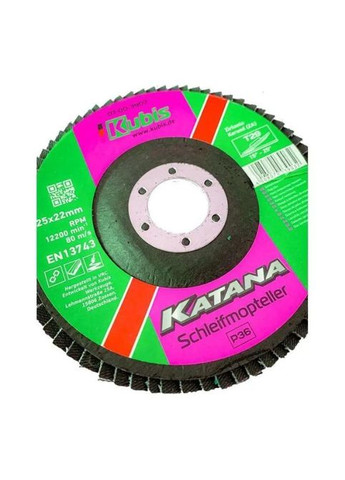 Круг пелюстковий торцовий конічний Т29 Р36, 125*22 мм, Zirconia KATANA Kubis (363054490)