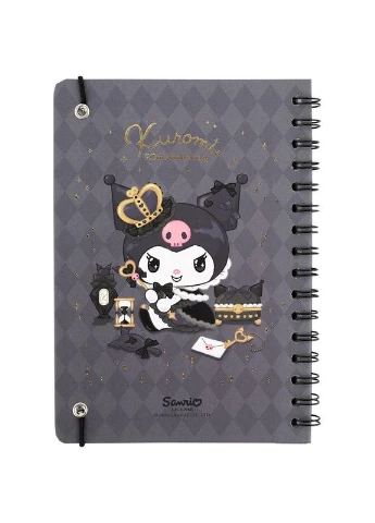 Блокнот пруж. А5 80арк. кліт. тв. обкл. Kuromi №HK25-190/ / Kite (338619954)