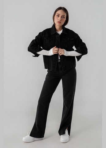 Черная демисезонная куртка джинсовая женская 4156 черный (2000990405777d) shop (2000990405777) Zeo Basic