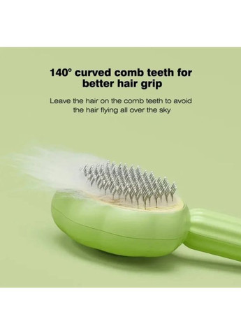Гребінець для котів і собак зелений, щітка для вичісування шерсті зручна ручна 19.5×8.4 см, догляд за тваринами No Brand (362682292)
