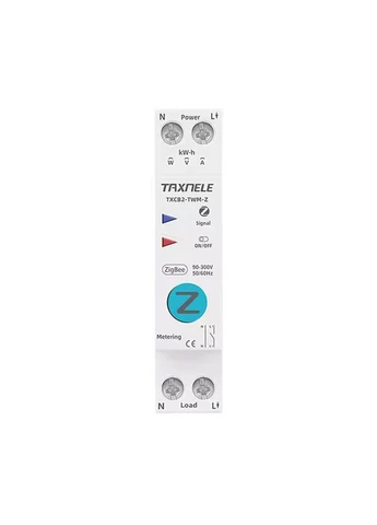 Умный ZigBee выключатель со счетчиками, таймером 1P+N 10A 230V Smart Life, Tuya [TXCB2-TWM-Z-10A] TAXNELE (395871265)