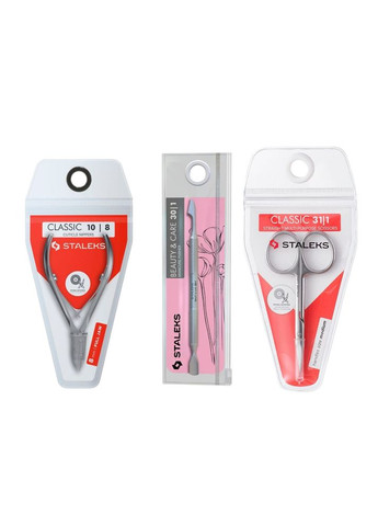 Набір CLASSIC 3в1 для точного манікюру: Кусачки 8 мм, Ножиці та Лопатка Staleks (363970389)