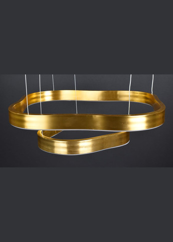 Люстра светодиодная подвесная LED светильник для квартиры на потолок лэд 28142 Золото 15-170х53х56 см. Sunnysky (364498894)