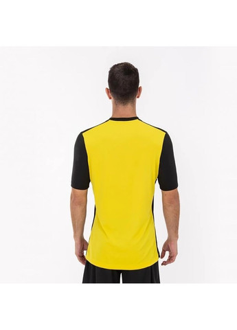 Жовта футболка flag ii t-shirt black-yellow s/s чорний,жовтий Joma