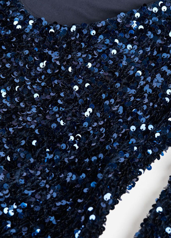 Темно-синее праздничный платье H&M однотонное