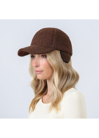 Бейсболка з регулятором і вушками жіноча штучне хутро каракуль коричнева JADE LuckyLOOK 642-256 (351489054)
