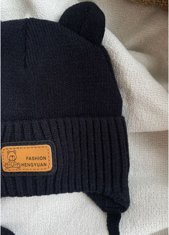 Шапочка для малыша 38–40 р-р | 1–3 мес | тёплая вязка + хлопковая подкладка | холодная осень, тёплая зима Talvi Пет (361036816)