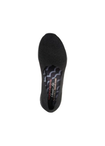 Черные слипоны Skechers однотонные