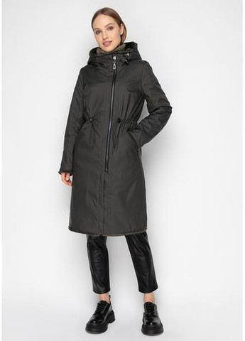 Пальто с капюшоном из экомеха 1062-1M-C Хаки Винтаж/ Хаки Винтаж SAM S Samange (367724738)