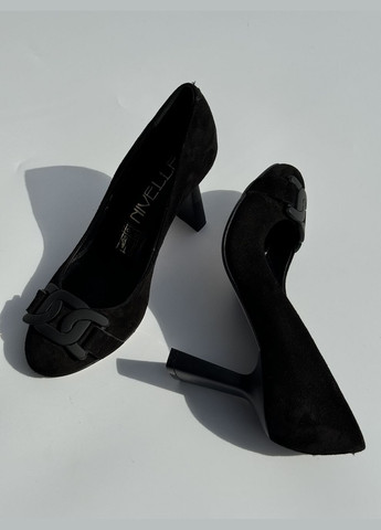 Nivelle Туфлі чорний з натуральний велюр, — (315598627)