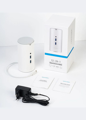 Док-станція USB3.1 Type-C --> HDMI/VGA/USB3.0x3/RJ45/SD/TF/TRRS 3.5mm/PD/DC100W12-in-1Ventio Vention (372625352)