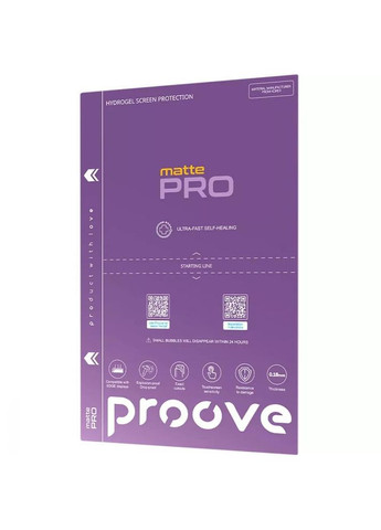 Гідрогелева 3D-плівка PRO Matte для iPhone 17 – удароміцна, повний захист екрану, матова Proove (361268366)