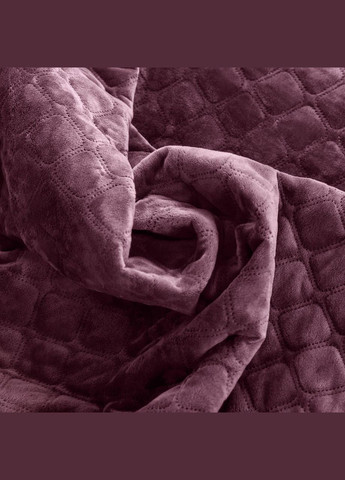 Покрывало Велюровое мягкое Бордовое размер 240х260 см ромб/круглый ТЕП (323645243)