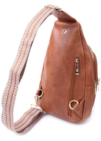 Сумка жіноча планшет для документів рюкзак слінг в дорогу сумочка для телефону Рудий 34719 Vintage (332612597)
