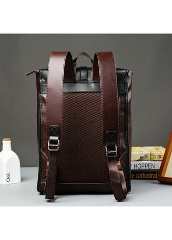 Стильний міський рюкзак чоловічий зі штучної шкіри коричневий для ноутбука та повсякденного використання Eton (363135872)
