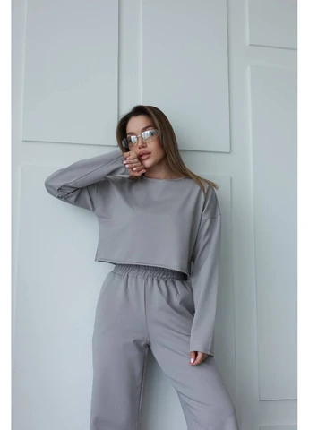 Женский костюм штаны и кроп-свитшот Dress Code (388096685)