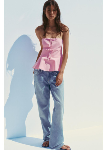 Топ із бантами та відкритими плечима Zara (355801447)