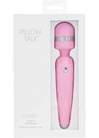 Розкішний вібромасажер PILLOW TALK - Cheeky Pink з кристалом Swarovsky, плавне підвищення потужності No Brand (303897830)
